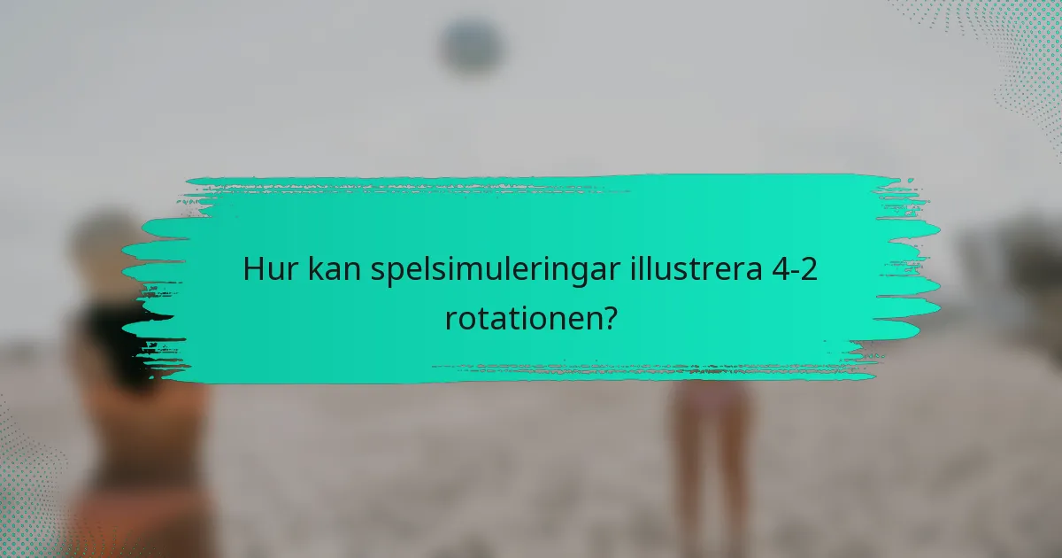 Hur kan spelsimuleringar illustrera 4-2 rotationen?